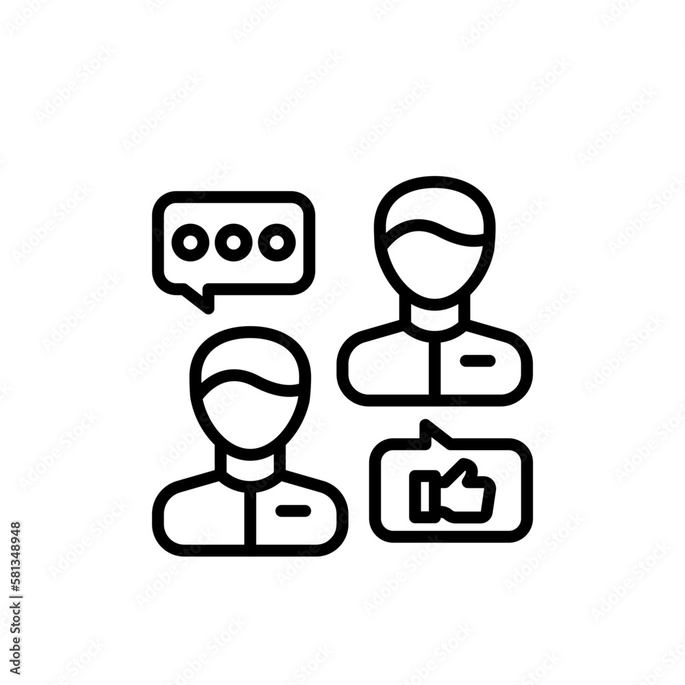 Persuasiveness icon in vector. illustration