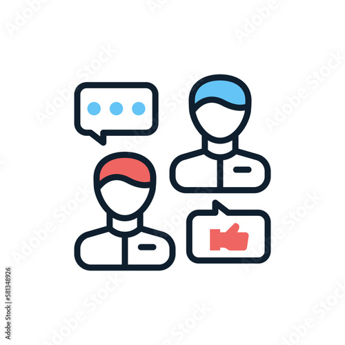 Persuasiveness icon in vector. illustration