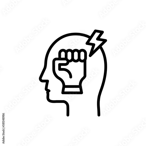Will Power icon in vector. illustration