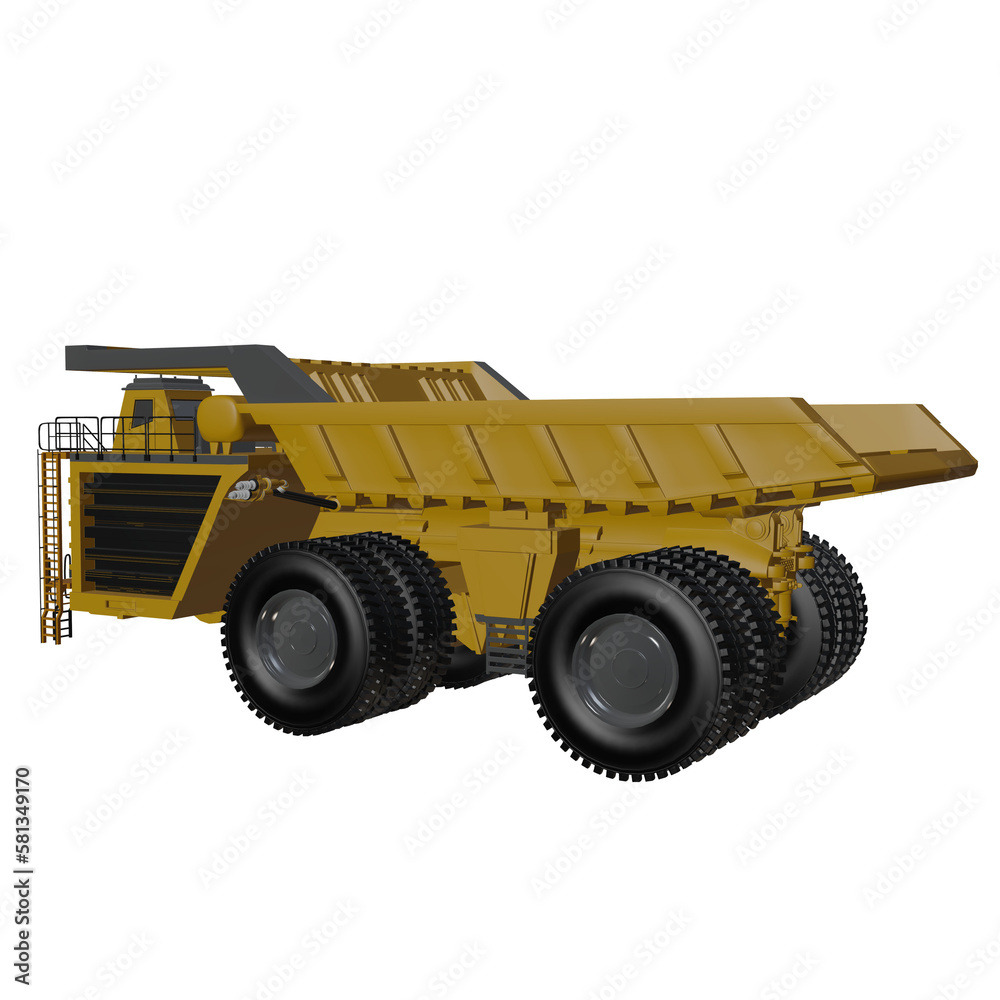 3d render bulldozer isolated on white