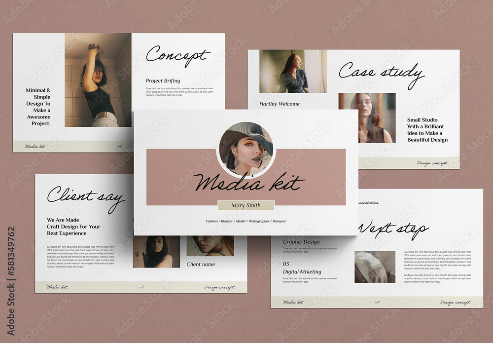 Media Kit Presentation Template Stock Template Adobe Stock