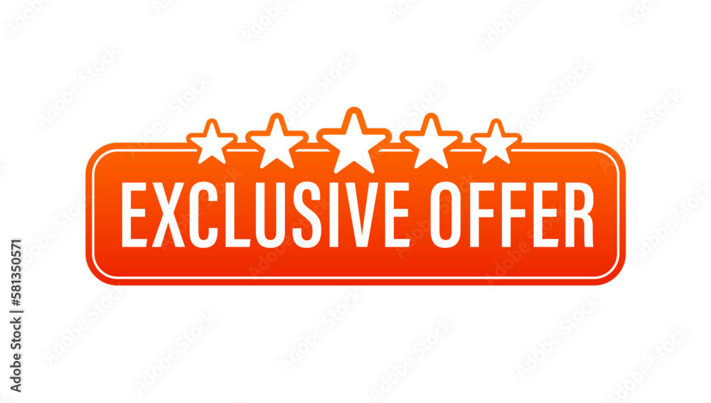 Φωτογραφία Exclusive offer banner on white background