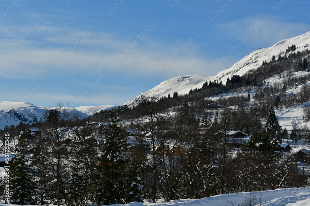 winter village wonder land sunny hornindal norway scandinavia