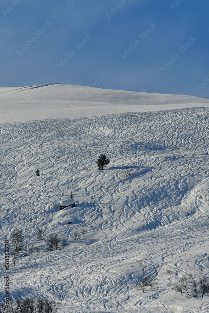 ski slope in Norway skiing hiking winter sport