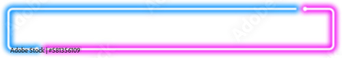 Neon frame blue and purple line