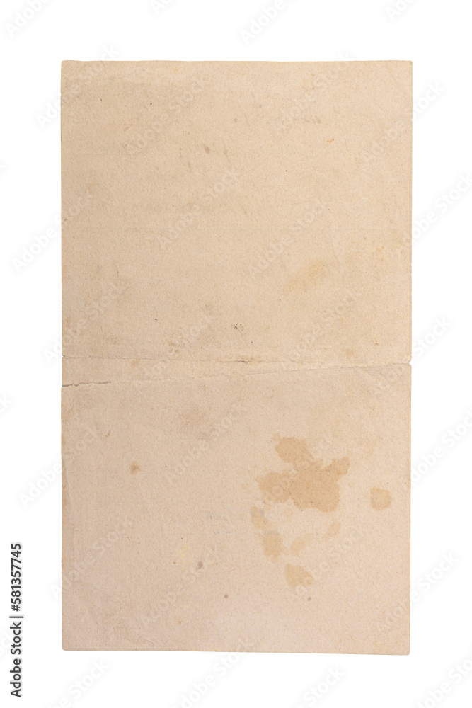 Old brown vintage paper background isolated