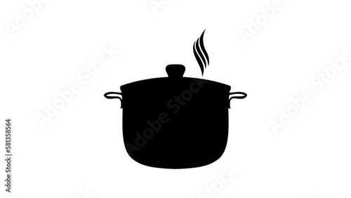 Boiling pot silhouette