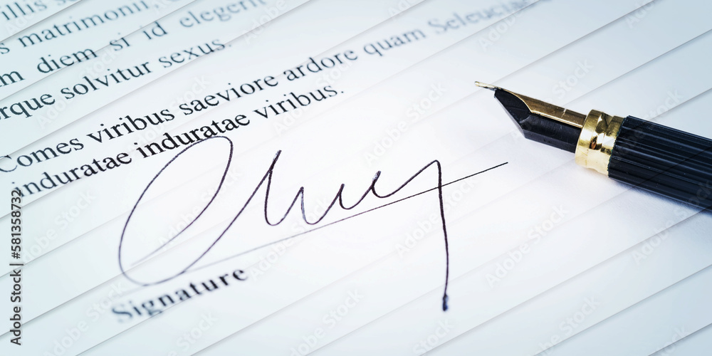 Signature, geometric pattern Signature, geometric pattern