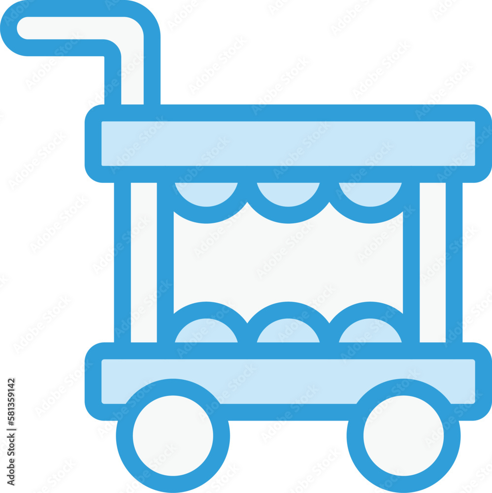 Food trolley Vector Icon Design Illustration Food trolley Vector Icon Design Illustration