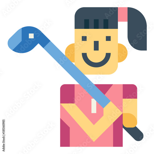 golf player flat icon style