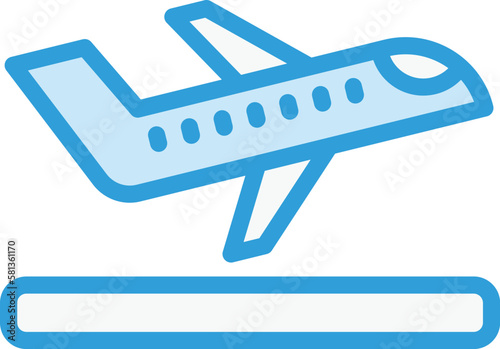 Takeoff Vector Icon Design Illustration