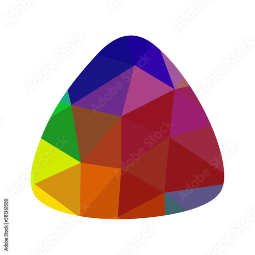 Guitar pick geometric with triangle abstract background  pattern vector illustration  icon
