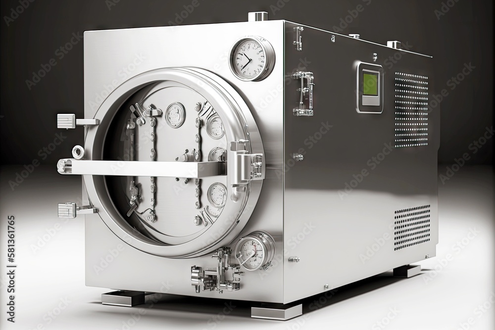 autoclave made of stainless steel for sterilization, safety industrial
