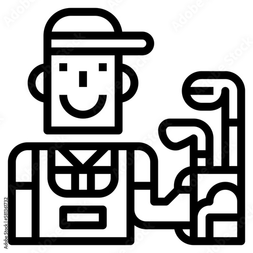 caddy line icon style