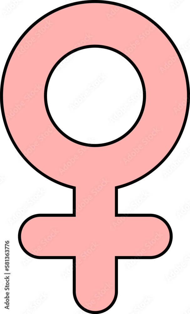 Female gender symbol. LGBTQ community. Pride month. Female gender symbol. LGBTQ community. Pride month.