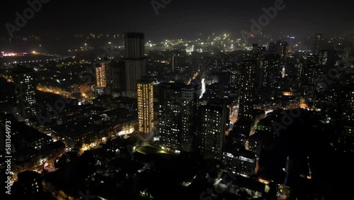 night view drone shot Churchgate 6 photo