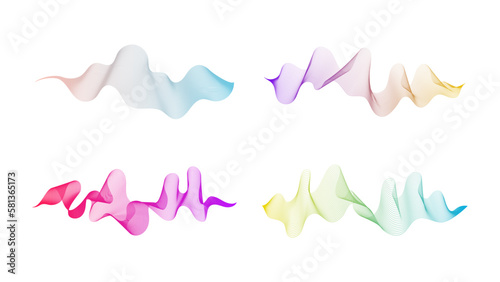 Abstract backdrop with wave gradient lines