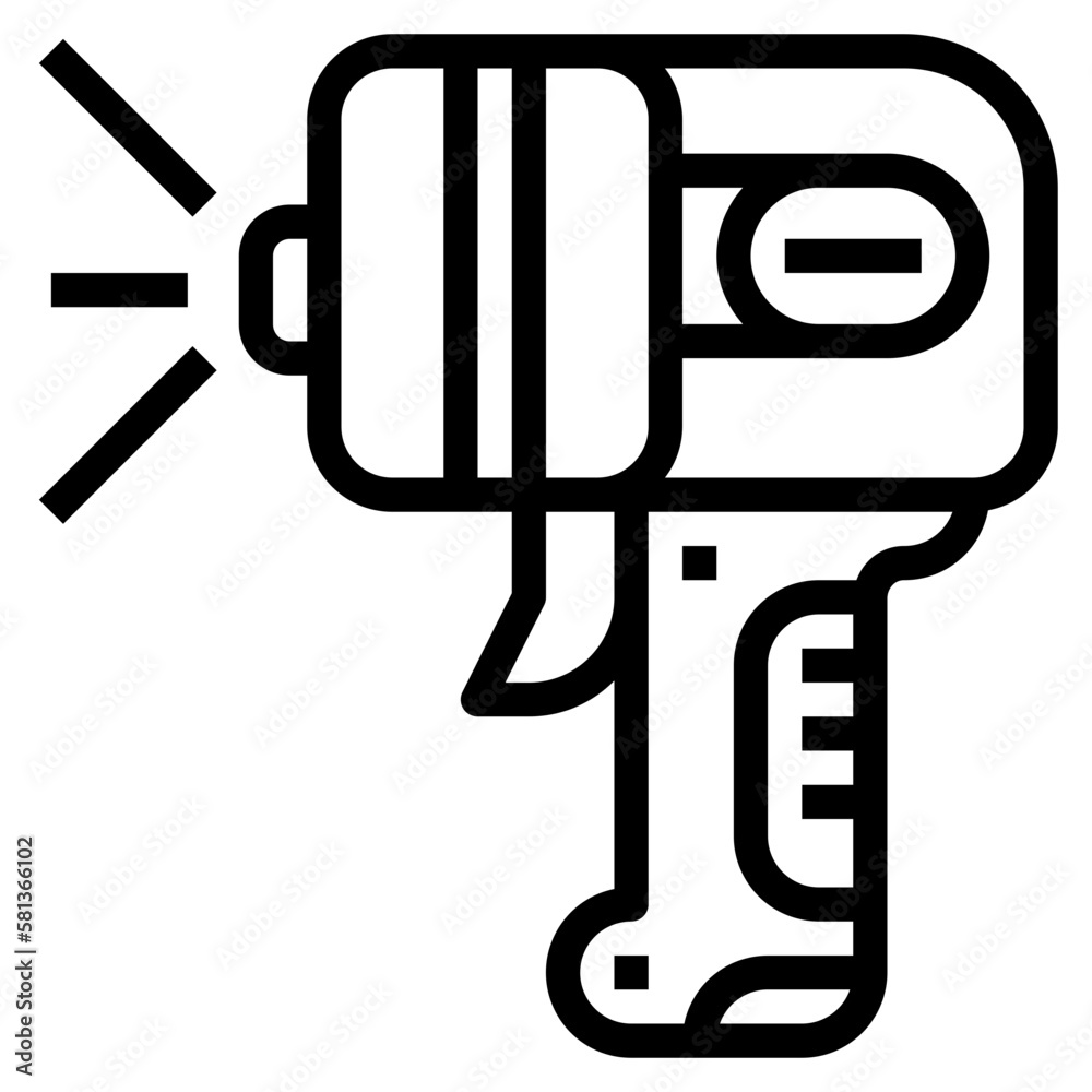 flashlight line icon style flashlight line icon style