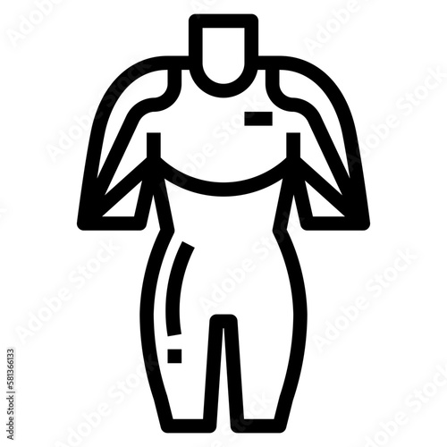 wetsuit line icon style