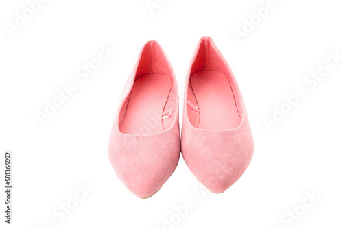 Concept of female shoes - female shoes on white background