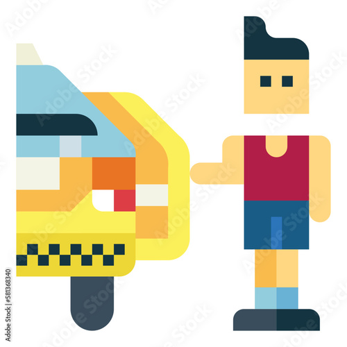 passenger flat icon style