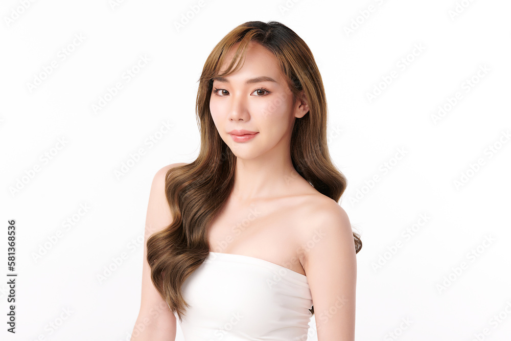 Beautiful young asian woman with clean fresh skin on white background, Face care, Facial treatment, Cosmetology, beauty and spa, Asian women portrait. Beautiful young asian woman with clean fresh skin on white background, Face care, Facial treatment, Cosmetology, beauty and spa, Asian women portrait.