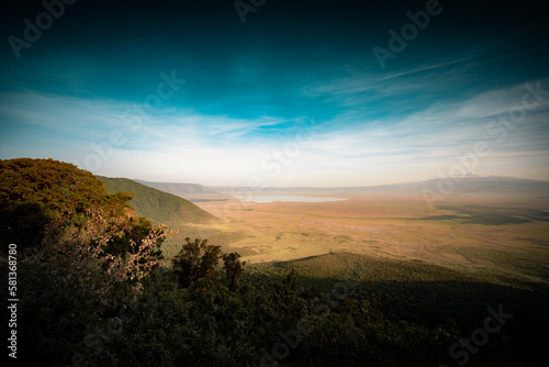 Looking out over the Ngorongoro Crater in Tanzania