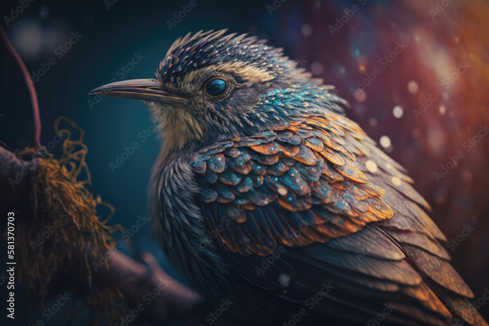 Obraz premium bird of paradise created with Generative AI technology
