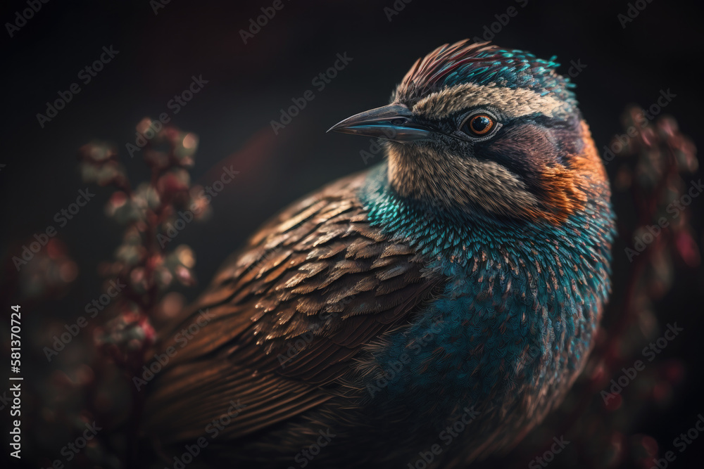 Obraz premium bird of paradise created with Generative AI technology