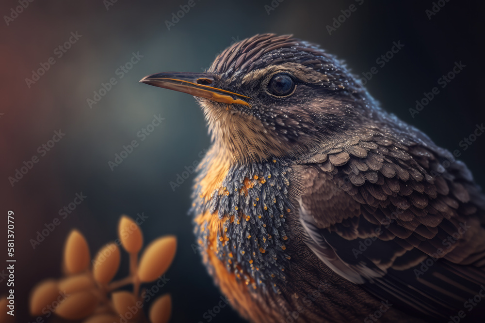 Fototapeta premium bird of paradise created with Generative AI technology