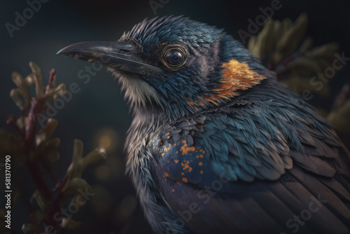 bird of paradise created with Generative AI technology
