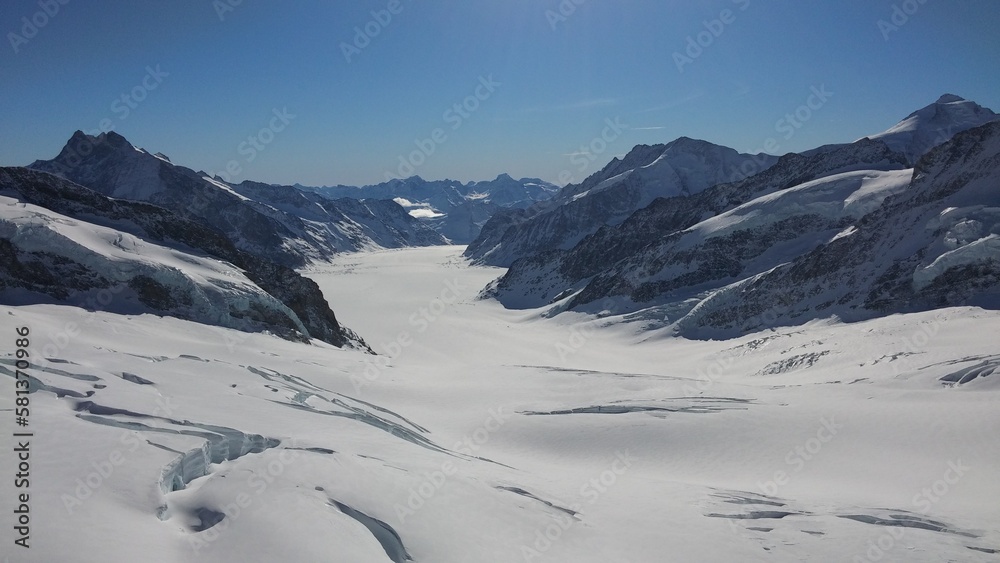 Aletsch is the largest glacier in the Alps
