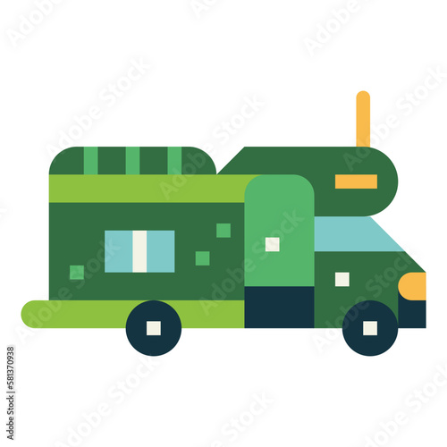 camping car flat icon style