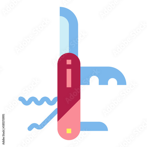 penknife flat icon style