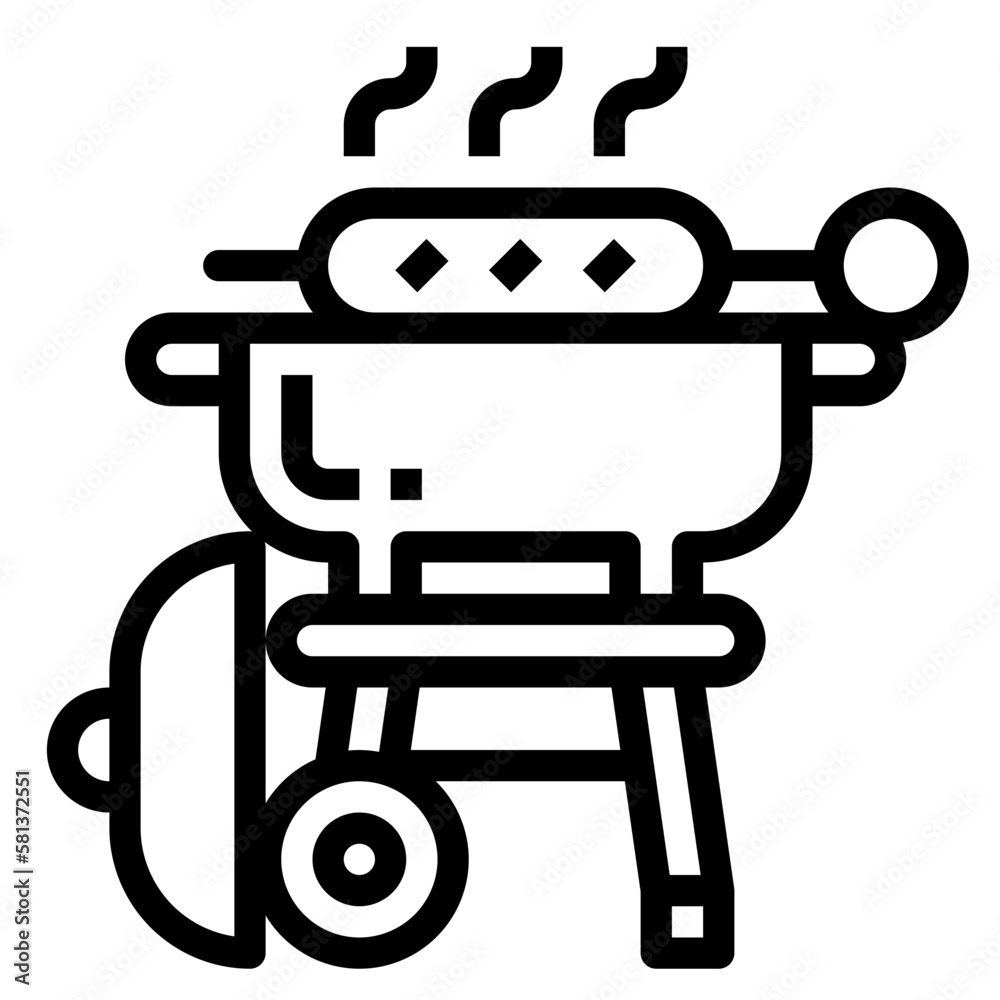 camping stove line icon style camping stove line icon style