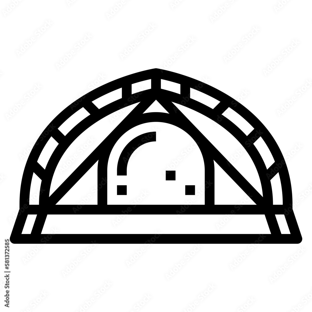 tent line icon style tent line icon style