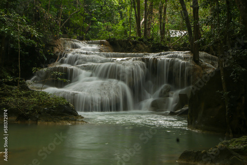 Waterfall in the forest of Thailand