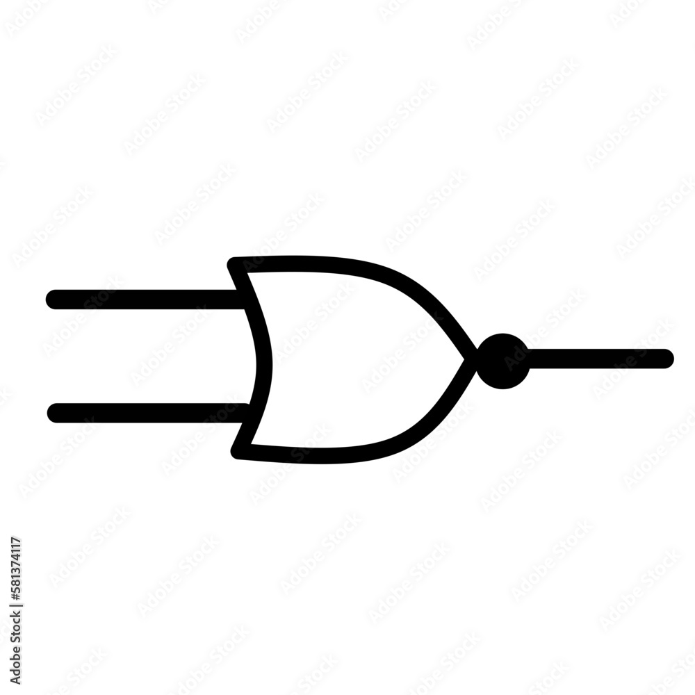 Logic gates symbols. Electrical icon.circuit icon Logic gates symbols. Electrical icon.circuit icon