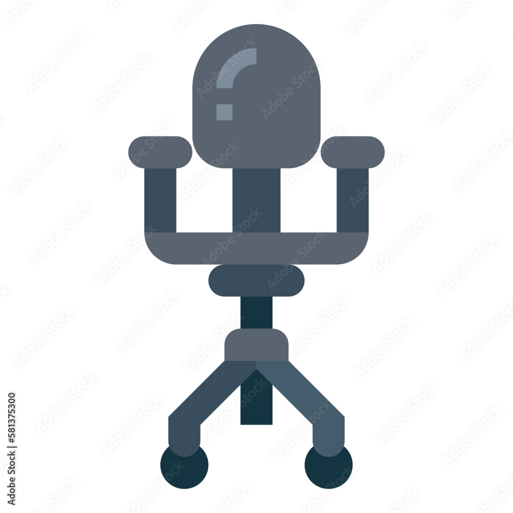 swivel chair flat icon style swivel chair flat icon style
