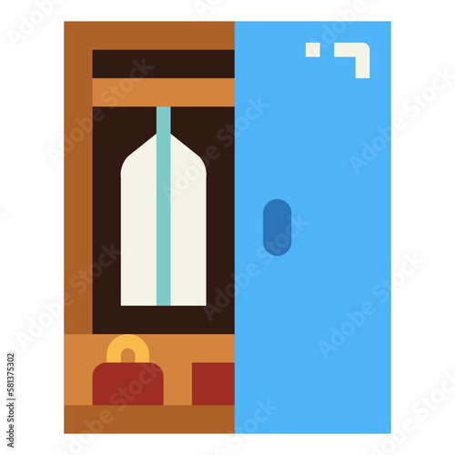 wardrobe flat icon style