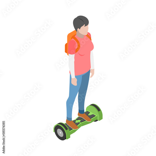 Man On Hoverboard Composition