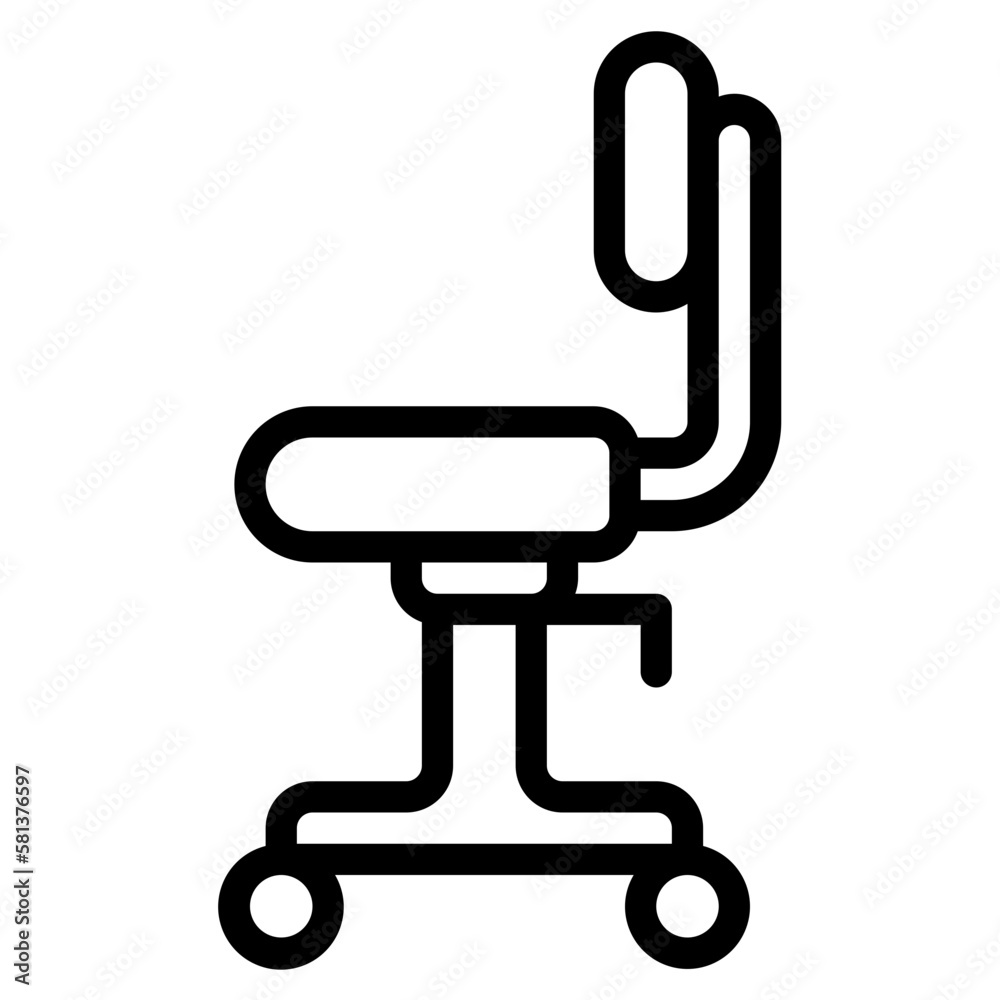 swivel chair line icon style swivel chair line icon style