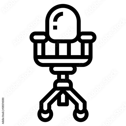 swivel chair line icon style