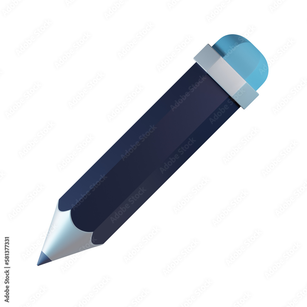 Pencil 3D Icon Pencil 3D Icon