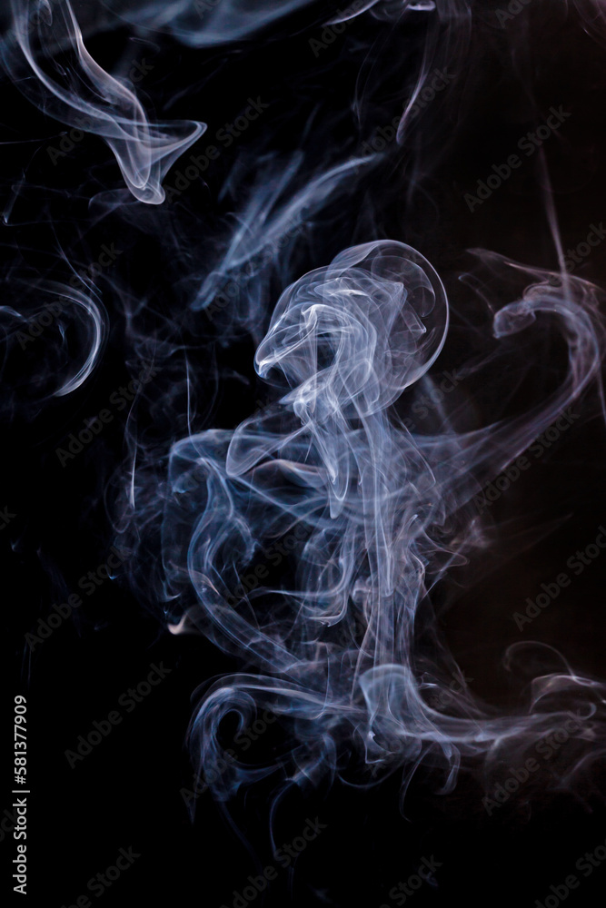 Obraz premium Smoke motion on black background.