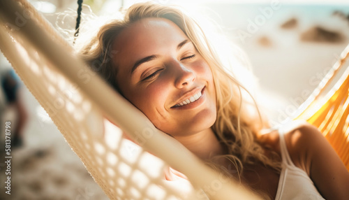 Beautiful woman on summer holiday in the sun looking amazing on her travel vacation