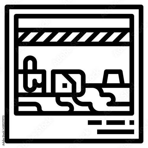 murder picture line icon style