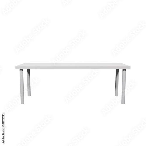 table isolated on white