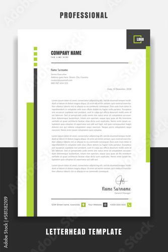 Professional and modern corporate letterhead template Premium
