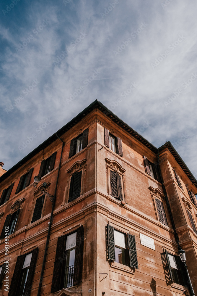 Corner building in city of Rome